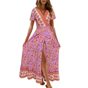 The Floral Long Maxi  Sunset Dress